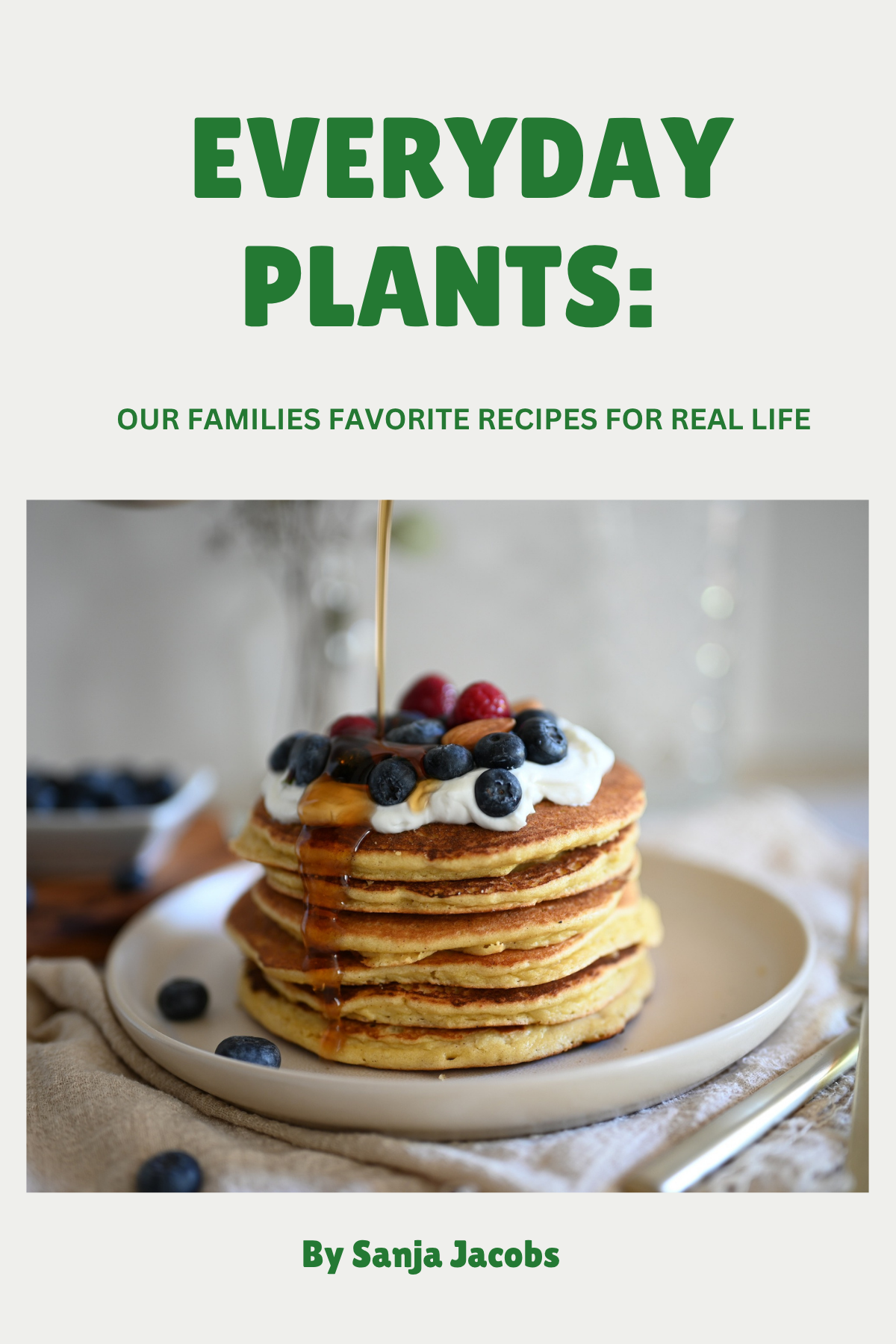 Everyday Plants ebook cover with a stack of pancakes topped with berries